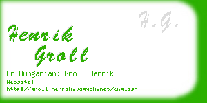 henrik groll business card